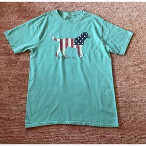 Blue84 Men's Avalon Dog Short Sleeve  Cotton Bright Tee Size M